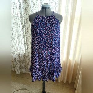 Beautiful Floral Summer Shift Dress With Ruffles.